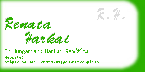 renata harkai business card